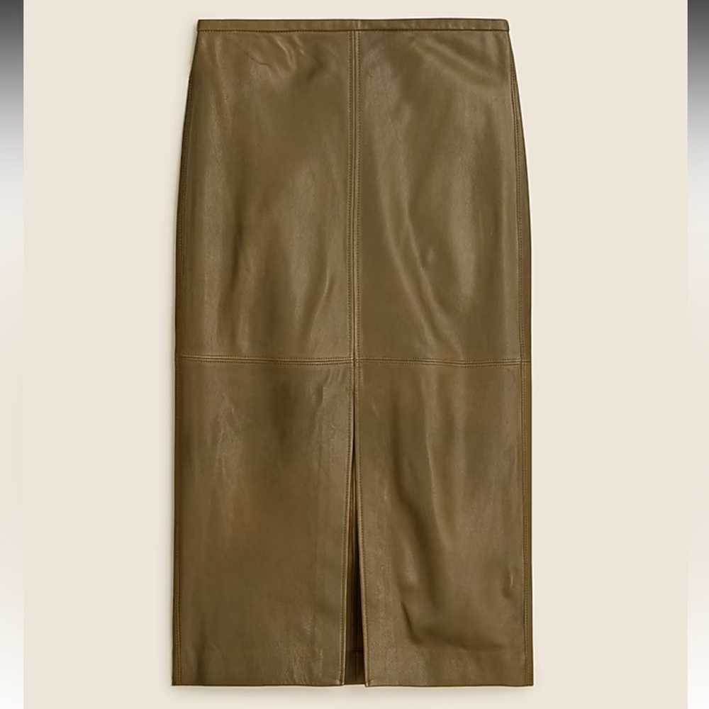 J. Crew Dark Olive Pencil Skirt